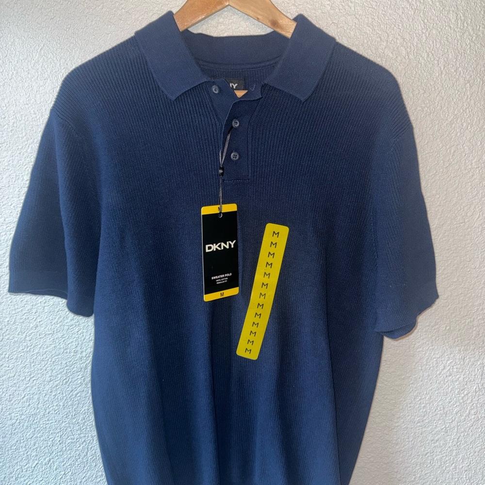 DKNY Men's Deep Blue Polo Shirt